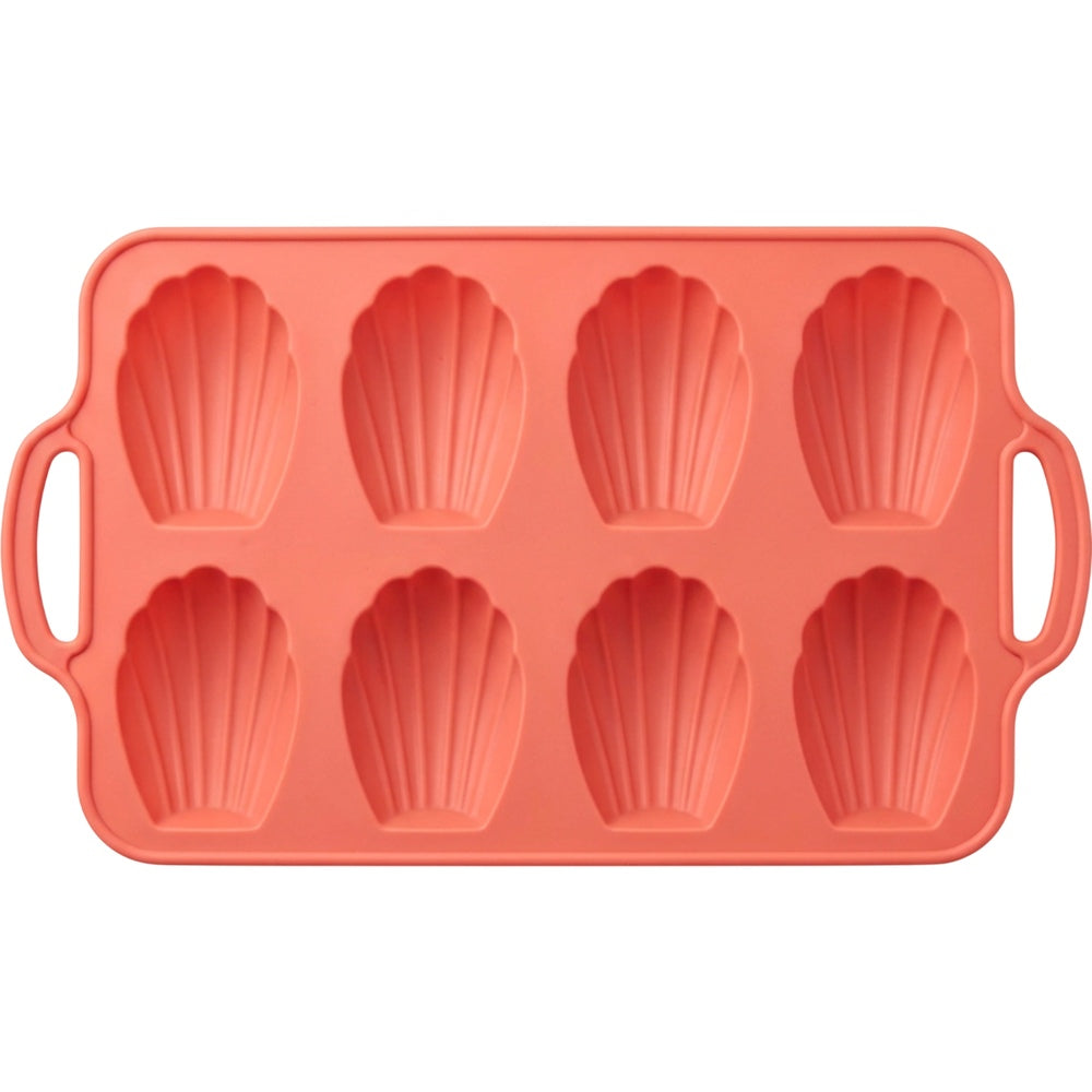 Svfxp Eight Cavity Shell Silicone Madeleine Mold Coral - Product view