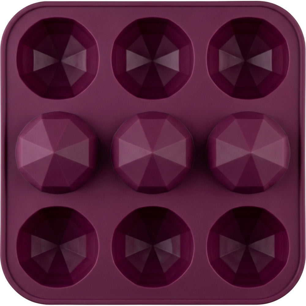 Svfxp Six Cavity Faceted Dome Silicone Mold Plum - Product view