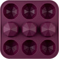 Svfxp Six Cavity Faceted Dome Silicone Mold Plum - Product view