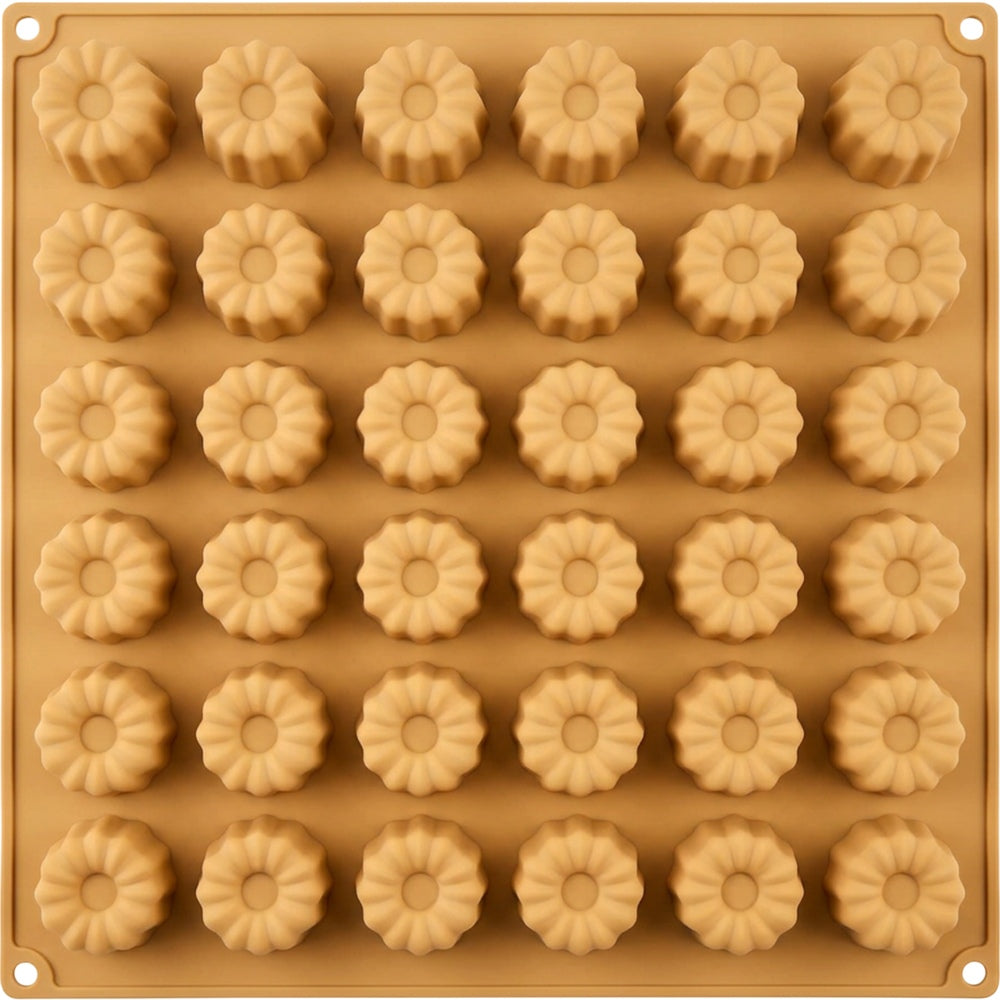 Svfxp Twenty Four Cavity Mini Canele Silicone Mold Sand - Product view