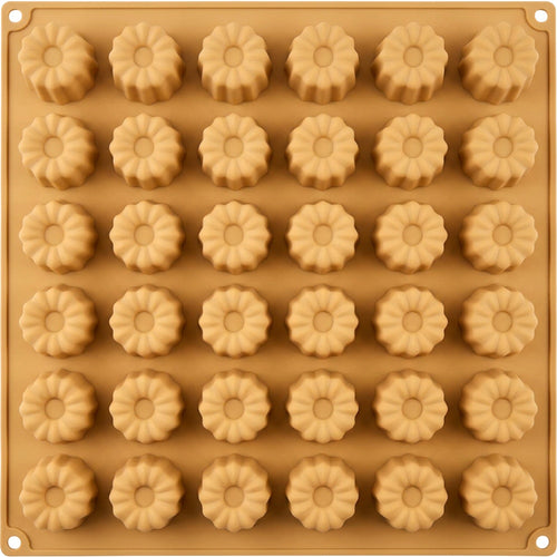 Svfxp Twenty Four Cavity Mini Canele Silicone Mold Sand - Product view