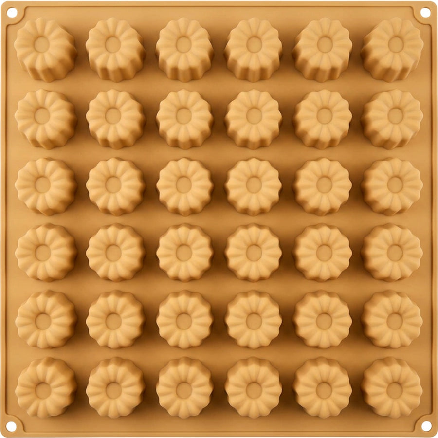 Svfxp Twenty Four Cavity Mini Canele Silicone Mold Sand